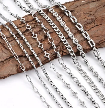 Titanium Steel Closed Four-Leaf Clover Chain DIY Bracelet Necklace Accessories Pattern NK Chain Fashion Jewelry Chain Non-Fading Chain