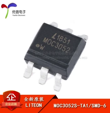 Original Genuine MOC3052S-TA1 SMD-6 Triac Output Optocoupler Chip