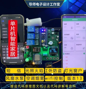 Finished Product: Smart Home Fire and Burglar Prevention Security System with Voice Recognition Control Based on STM32 Microcontroller