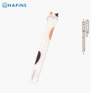 Japan HAPiNS Cat Ruler Ruler Set Multi-Function Wave Ruler 15cm Study Stationery Acrylic Scale Ruler