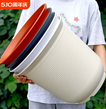 Imitation Ceramic Flower Pot Deepened and Thickened for Roses and Green Plants Extra Large Round Eco-Friendly for Fruit Trees Tall Plastic with Tray