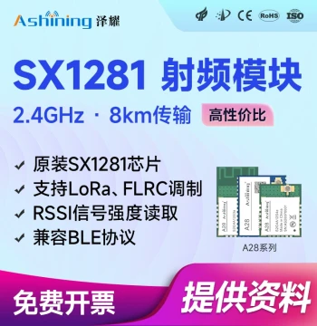 Zeyao LoRa Wireless 2.4G Long-Range Communication Module SX1281 Low Power RSSI BLE Compatible