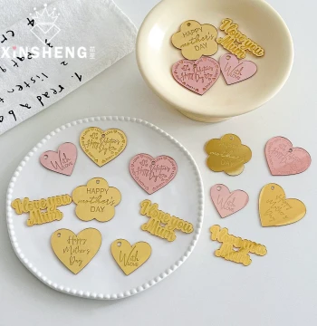 [520 & Mother's Day New Arrival] Xinsheng Instagram-Style Acrylic Hanging Tags for Florists, Exquisite Floral Arrangement Decor