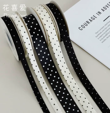 [520 New Arrival] Hua Xi Ai Korean Polka Dot Ribbon Fresh Flower Bouquet Gift Exquisite Packaging Tie Floral Supplies