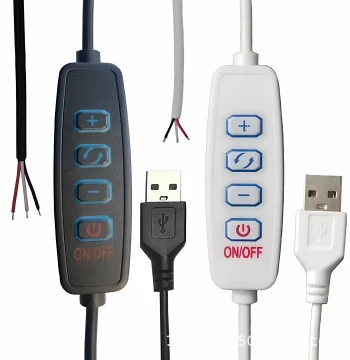 Factory Direct USB 5V Switch Cable Fill Light LED Live Streaming Controller, Color Tuning Three-Color Four-Key Power Cable