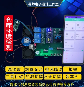 Finished Product: STM32 Microcontroller-Based Warehouse Indoor Environment Monitoring System for Temperature, Light, Smoke, and Gas Concentration with WiFi Control