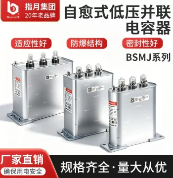 Capacitor Cabinet Genuine Zhiyue Self-Healing Low-Voltage Shunt Power Capacitor BSMJ0.45-30 Common Compensation Capacitor