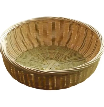 Woven Bamboo Basket with Base, Home Fruit Basket, Fruit Plate, Handmade Bamboo Product, Steamed Bun Basket, Dim Sum Basket, Bamboo Basket