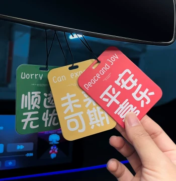 2026 Hot-Selling Car Air Freshener, Interior Scented Chip Hanging Ornament, Long-Lasting Fragrance, Premium Viral Peace and Joy Decoration