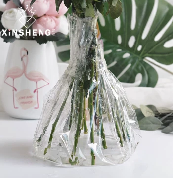 Xinsheng Cellophane Series Transparent Plastic Bouquet Base Fresh Flower Wrapping Paper Roll Material Handmade Floral Packaging Paper