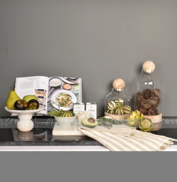 WU WUXIWU Modern Showroom Kitchen Countertop Light Meal Vegetable Salad Theme Premium Decorative Ornament Set