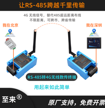 Zhilai RS485 to 4G Transparent Transmission Module DTU; Wireless Remote Two-way Point-to-point Supporting One-to-many Multi-terminal Transmission