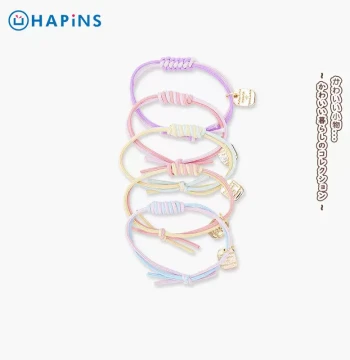 Japan HAPiNS Base Hair Ties Head Ropes Fresh Simple Women's Hair Binding Rubber Bands Hair Ropes Hair Accessories Elastic Bands