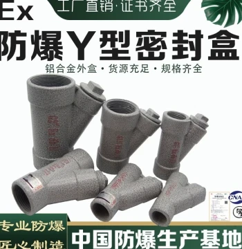 Explosion-Proof Isolation Sealing Box BCG Aluminum Alloy Y-Type G3/4 Sealing Connector, 4/6 Division 1-Inch Explosion-Proof Sealing Box