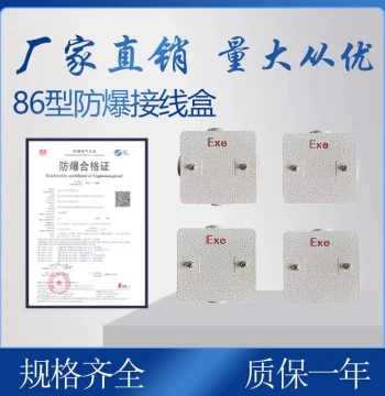 Ex Thickened 86-Type Explosion-Proof Junction Box, 3/4" Square Box, Waterproof Dustproof Wire Pass-Through Box, Explosion-Proof Conduit Box Cover
