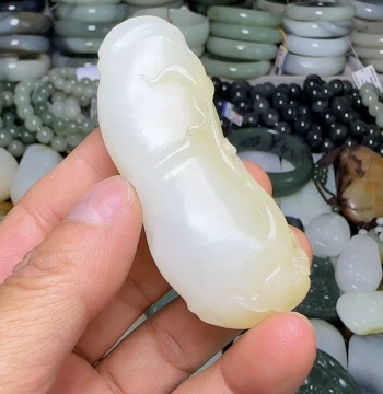 Hetian Jade Qiemo Material, 81.4g