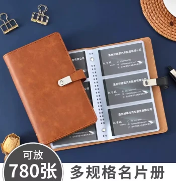 Business Card Holder & Organizer Album – Multi-Slot ID, Health Certificate, Membership Card Storage Book for Men, Home or Office Use, Large Capacity, Customizable