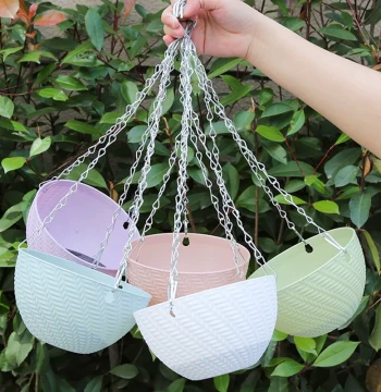 Spider Plant Hanging Basket Flower Pot Vertical Hanging Pot with Hook Indoor Self-Watering Plastic Flower Pot Specialized for Pothos Cultivation