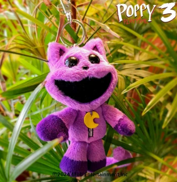 Partial Stock Available: Korean GHS Poppy Playtime Cute Sleepy Cat Plush, Smiling Animal Moon Gift