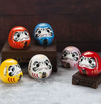 Luck-Bringing Daruma Ornament, Ceramic Piggy Bank, Japanese Cuisine Decor, Japanese Shop Lucky Cat Creative Money Box