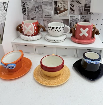 Collector's Edition ASL Ceramic Mug with Hat - Ace, Luffy, Sabo Limited Edition 5000 Sets Display Piece