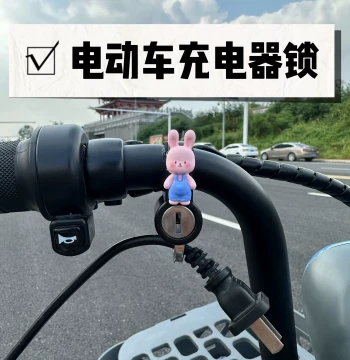 E-Bike Charger Anti-Theft Lock, Helmet Safety Cap Hook, Waterproof and Cute Design