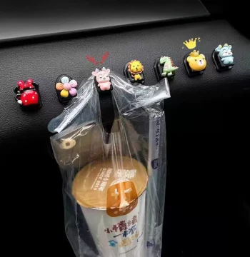 Car Interior Small Hook Front Row Decorative Supplies Full Range Adhesive Female Cartoon Seat Back Car Internet Famous