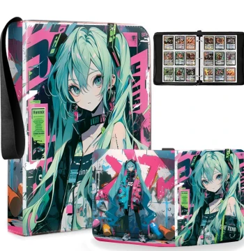 Hatsune Miku Card Binder: 9-Pocket Loose-Leaf Collection Book for 3-inch Anime Cards with Sleeves