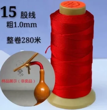 Collectible Rope for Wrapping Gourd Stems Handheld Ornament Cord Red String for Binding Gourds Stem Rope Accessories