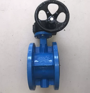 D341X-16 Flange Turbine Butterfly Valve, Soft Sealed Cast Iron Turbine Flange Butterfly Valve, Manual Butterfly Valve DN100