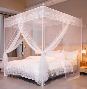 New Palace Style Door-Opening Mosquito Net for Home, 1.5m Princess Floor-Standing, 1.8m Frame, Encrypted and Thickened for Bedroom