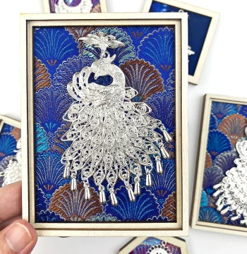 Guizhou Yunnan Miao Ethnic Characteristic Headdress Cultural Creative Refrigerator Magnets, Qianhu Miao Village Guiyang Fenghuang Travel Souvenirs