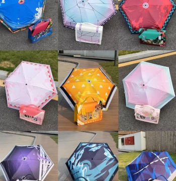 Feiniaojun Original Demon Slayer Merchandise Umbrella - Portable Anime Rain & Sun Umbrella for Female Students