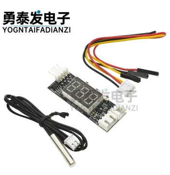 12V 4-Wire PWM Fan Temperature Controller with Digital Speed Display, Supports Fan Shutdown within 3A