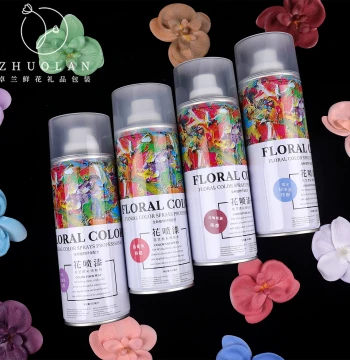 Professional Floral Spray Dye and Coloring Agent for Crushed Ice Blue and Dark Plum Sauce Fresh Flowers, Spray Paint for Florist Handcraft Materials