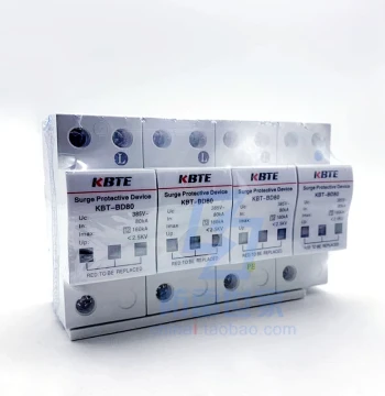 Kebyte KBT Power Series Lightning Arrester KBT-BD80/80/4P Surge Protection Device SPD, Negotiable Price