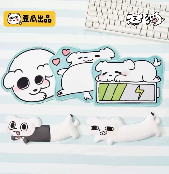 Waigua Original 'This Dog' Cartoon Silicone Mouse Pad with Wrist Rest - Comfortable Non-Slip Desk Mat for Office and Study