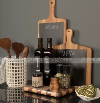 WU WUXIWU Modern Light Luxury Model Room Kitchen Countertop Cutting Board Spice Tray Dried Fruit Soft Decoration