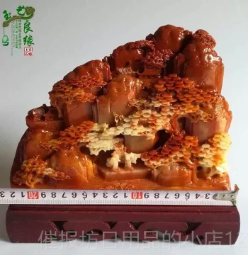 Authentic Special Offer Antique-Style Mountain Stone Ornament Longevity Figure Guiding Landscape Stone Material Home Jade Immortal Carving Entryway Bead Office Treasure