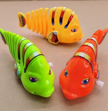 Viral Wind-Up Children's Toy Oscillating Fish Simulation Animal for Boys and Girls Babies Educational Crawling Learning Toy for Ages 1-2-4 Years