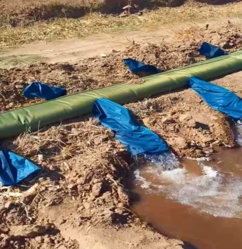 Agricultural 8-inch Multi-sleeve Cloth Water Hose for Irrigation - Customizable Fabric Dragon Water Bag Sleeve Pipe