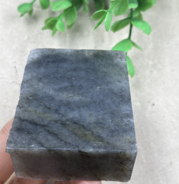 Xinjiang Hetian Jade Blue-and-White Seed Material Plaque Handle Piece Edge Scrap Jade Material Offcuts DIY Pendant Free Shipping 133g t