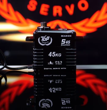 TOP S Series Brushless High Voltage Titanium Gear Standard Servo Short Body Servo IP68 Waterproof
