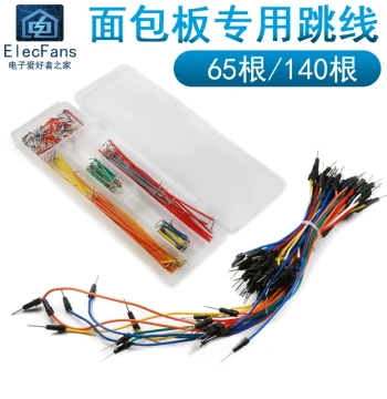 Breadboard Jumper Wires 65pcs Connectors 140pcs, Experimental Test Flywires and Pins for Electronic Prototyping