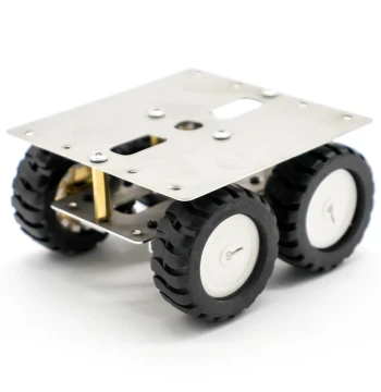 Stainless Steel N20 Smart Car Kit DIY Robot Line-Following Metal Car Model for Maker Programming with Gear Reduction
