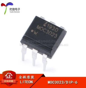 Original Genuine MOC3023 DIP-6 Triac Output Optocoupler Chip