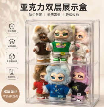 Figure Storage Box Blind Box Display Stand Transparent Acrylic Dustproof