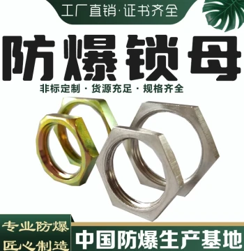 Explosion-Proof Lock Nut Carbon Steel Hexagonal Nut DN15 DN Nut 20 DN25 Thickened Bridge Iron Lock Nut