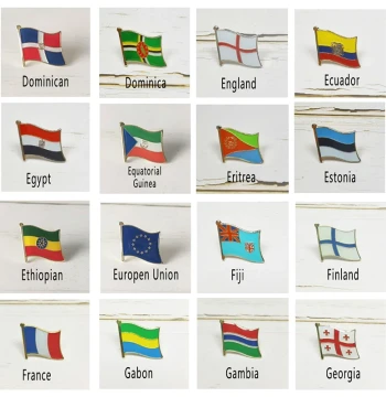 Lapel Pin Ecuador Flag Butterfly Clasp Clothing Decoration