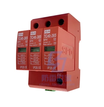 Zhongpeng TOP Power Series Class II Lightning Arrester TC40-385/3 FM Surge Protection Device (SPD), Negotiable Price